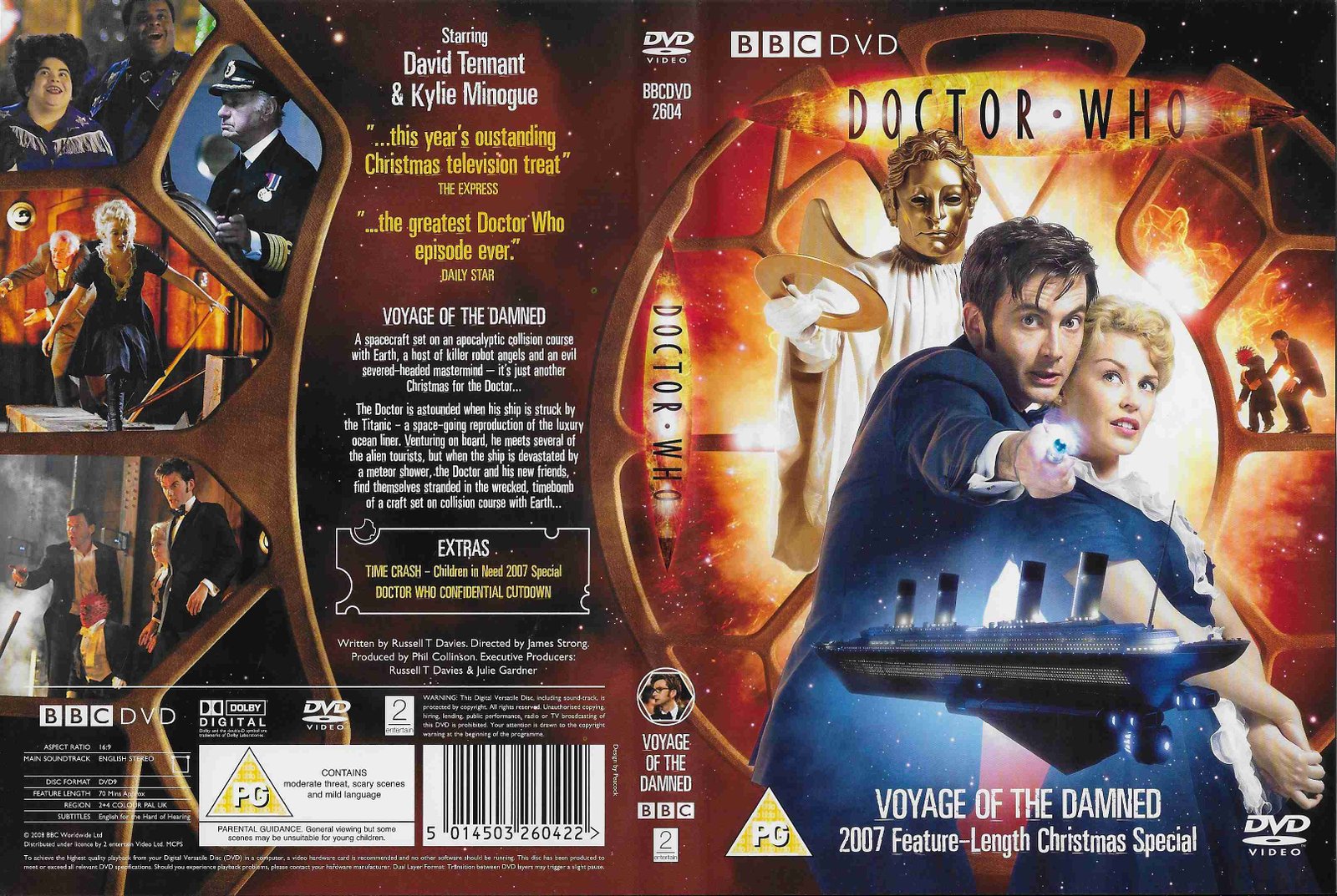 Picture of BBCDVD 2604 Doctor Who - Series 3, voyage of the damned by artist Russell T Davies from the BBC records and Tapes library